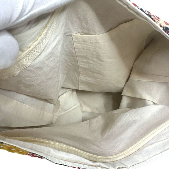 Kantha Patchwork Crossbody Hobo Shoulder Bag - 14” x 10” x 5” - Picture 3 of 6